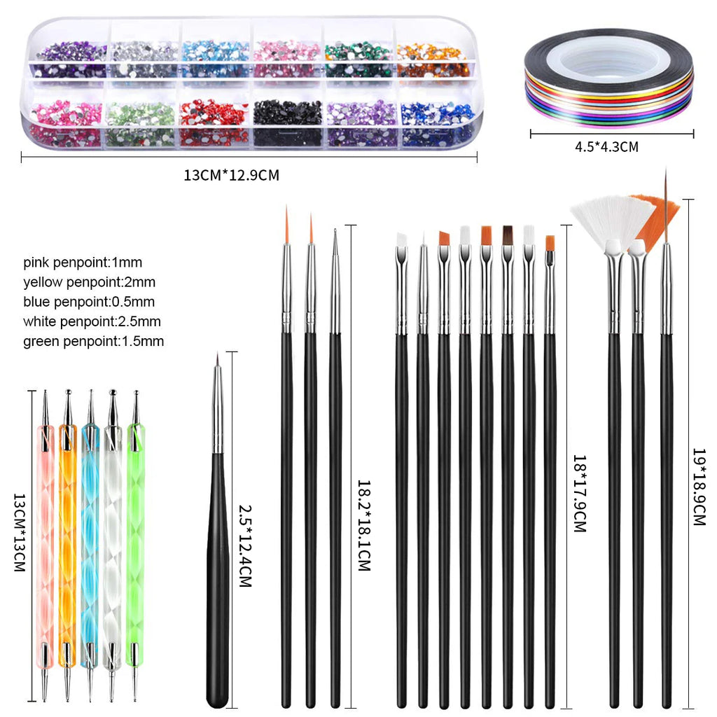 Manicure Set for Nail Polish Sequins Set Nail Decoration Nail Art Pen Nails Accessories Manicure Tools