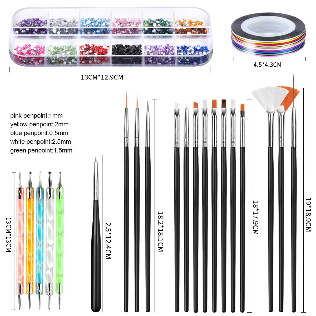 Manicure Set for Nail Polish Sequins Set Nail Decoration Nail Art Pen Nails Accessories Manicure Tools