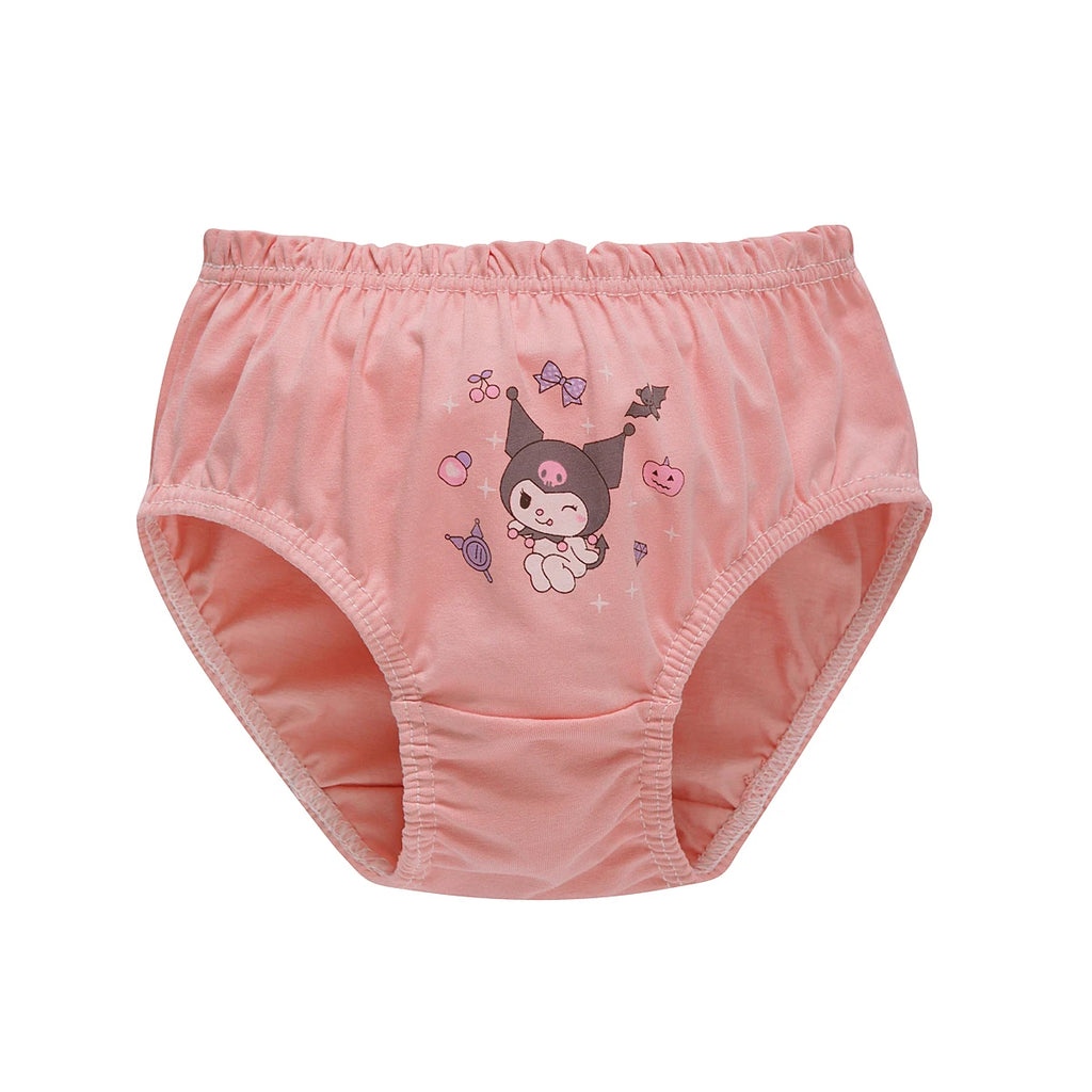 5 Pcs/Box Cotton Panties For Girls Cute Cartoon Character Kuromi Melody Girls Briefs Children Underwear Breathable Kids Knickers