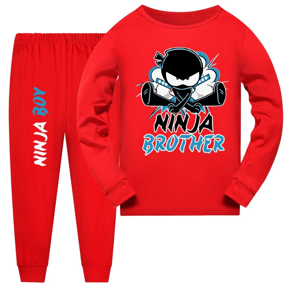 Pijama Ninja Kidz para Niños y Niñas — Algodón, Conjunto 2 Piezas