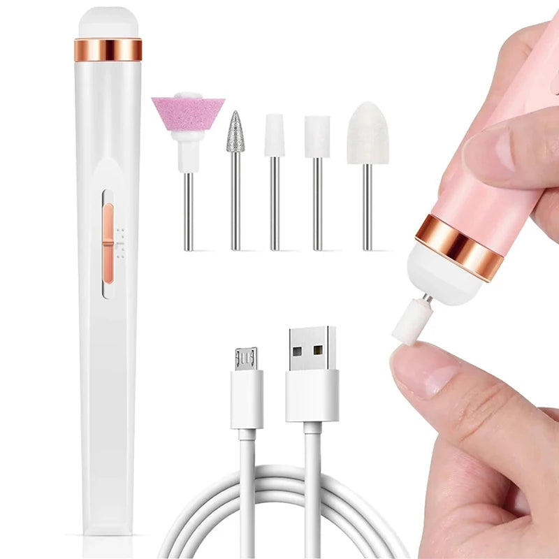 Manicure Kit, Electric 5-in-1 Advanced Nail Set, Professional Nail Art Machine with Light