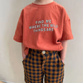 2025 Summer New Fashion Letter Print Girls T Shirts Cotton Children Short Sleeve Tops Kids Boys Casual T Shirt Baby Clothes