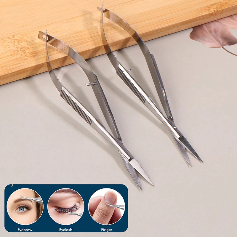 Russian Manicure Scissors Curved Straight Tip Stainless Steel Professional Dead Skin Remover Manicure Tool