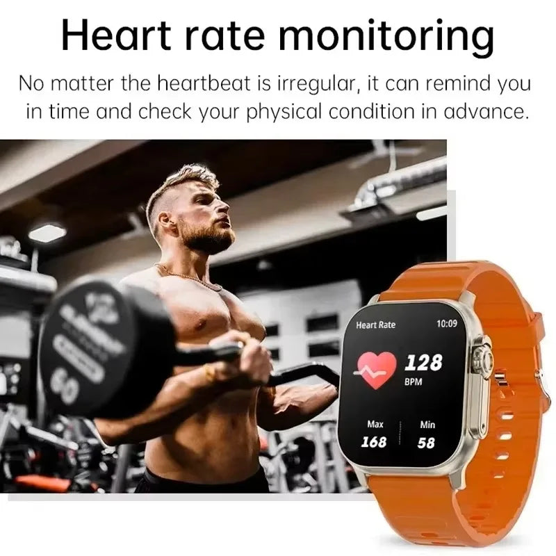 New Smartwatch Men 49mm Series 8 2.3"AMOLED Screen NFC Compass Waterproof For Apple Watch IWO Ultra 8 Smart Watches 2025 Android