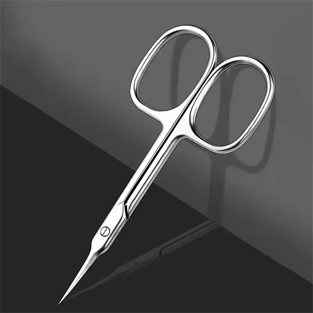Manicure Scissors Cuticle Regrowth Cut Curved Tip Nail Pedicure Grooming Professional Stainless Steel Dead Skin Remover