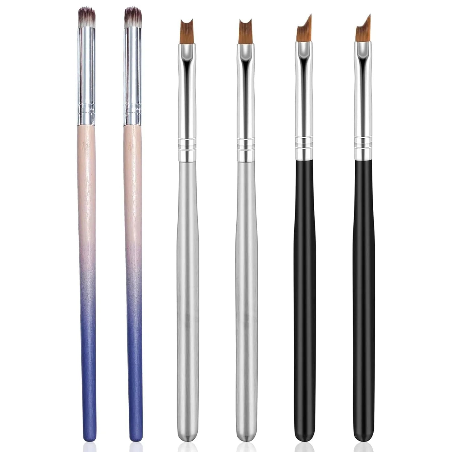 DIY French Manicure Brush, Home Use Nail Detail Brush for French Tips, Clean Up Cuticle, Nail Art Painting, Manicure Tools with