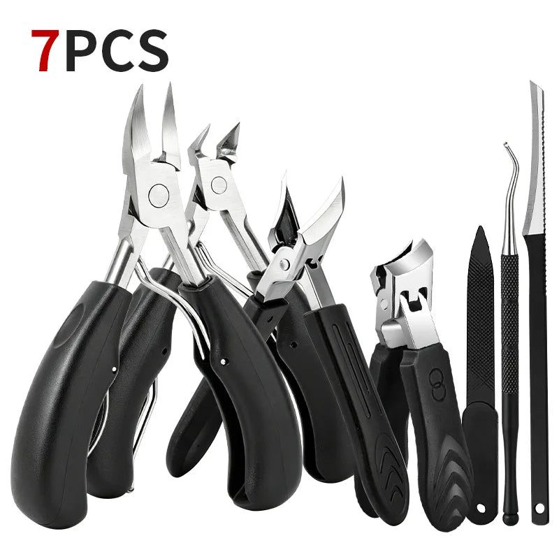 Ingrown Toenail Manicure Tool Set, Large Nail Clippers, Pointed Beak Nail Cutters, Pedicure Tools for Paronychia Care