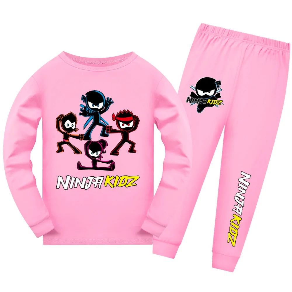 Pijama Ninja Kidz para Niños y Niñas — Algodón, Conjunto 2 Piezas