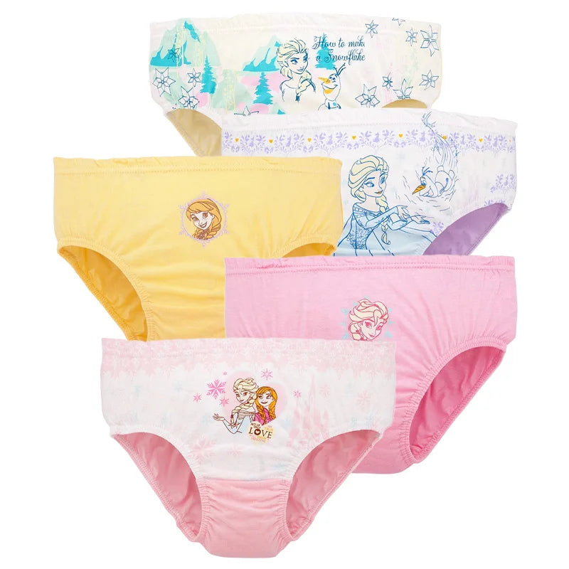 5 Pcs/Box Cotton Panties For Girls Cute Cartoon Character Kuromi Melody Girls Briefs Children Underwear Breathable Kids Knickers