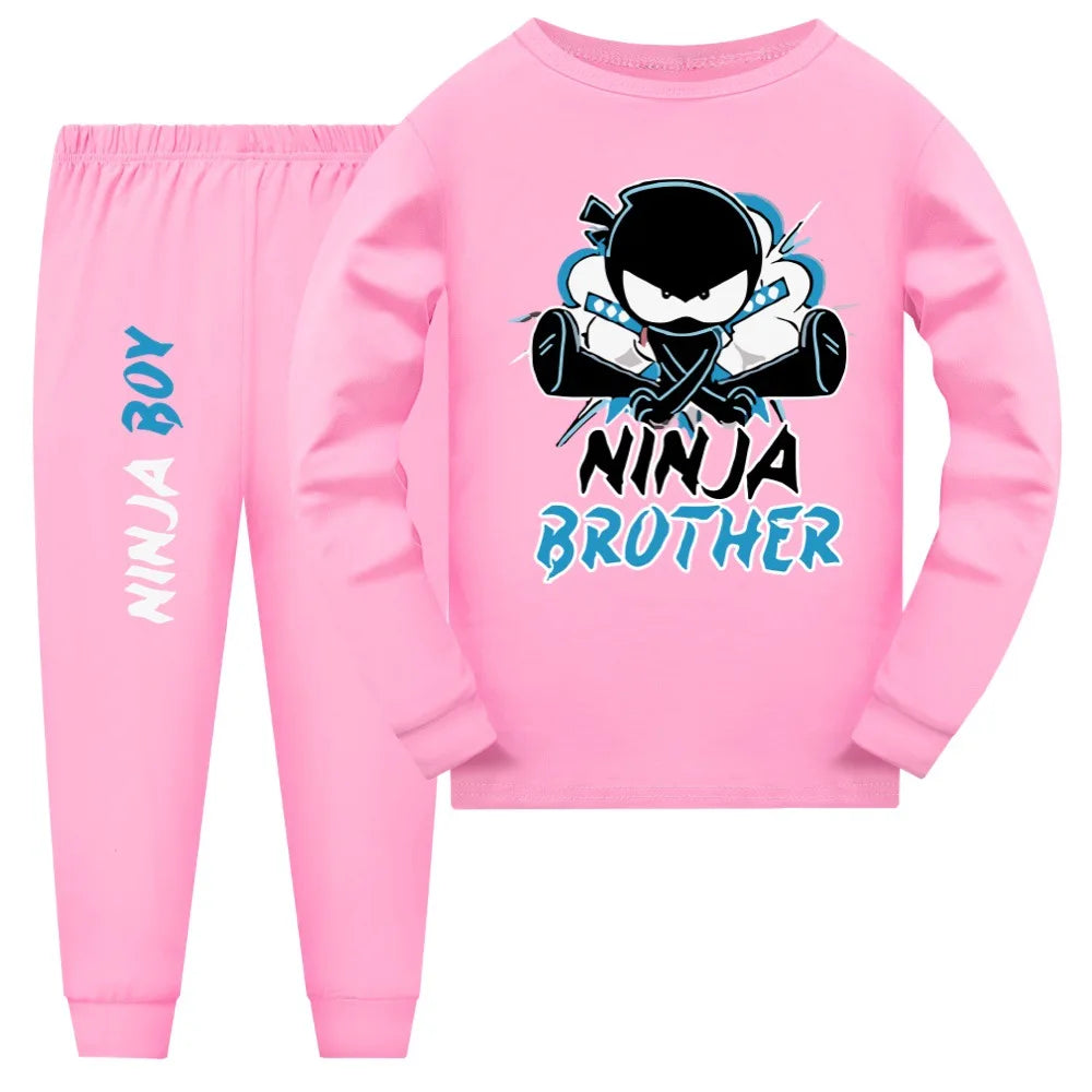 Pijama Ninja Kidz para Niños y Niñas — Algodón, Conjunto 2 Piezas