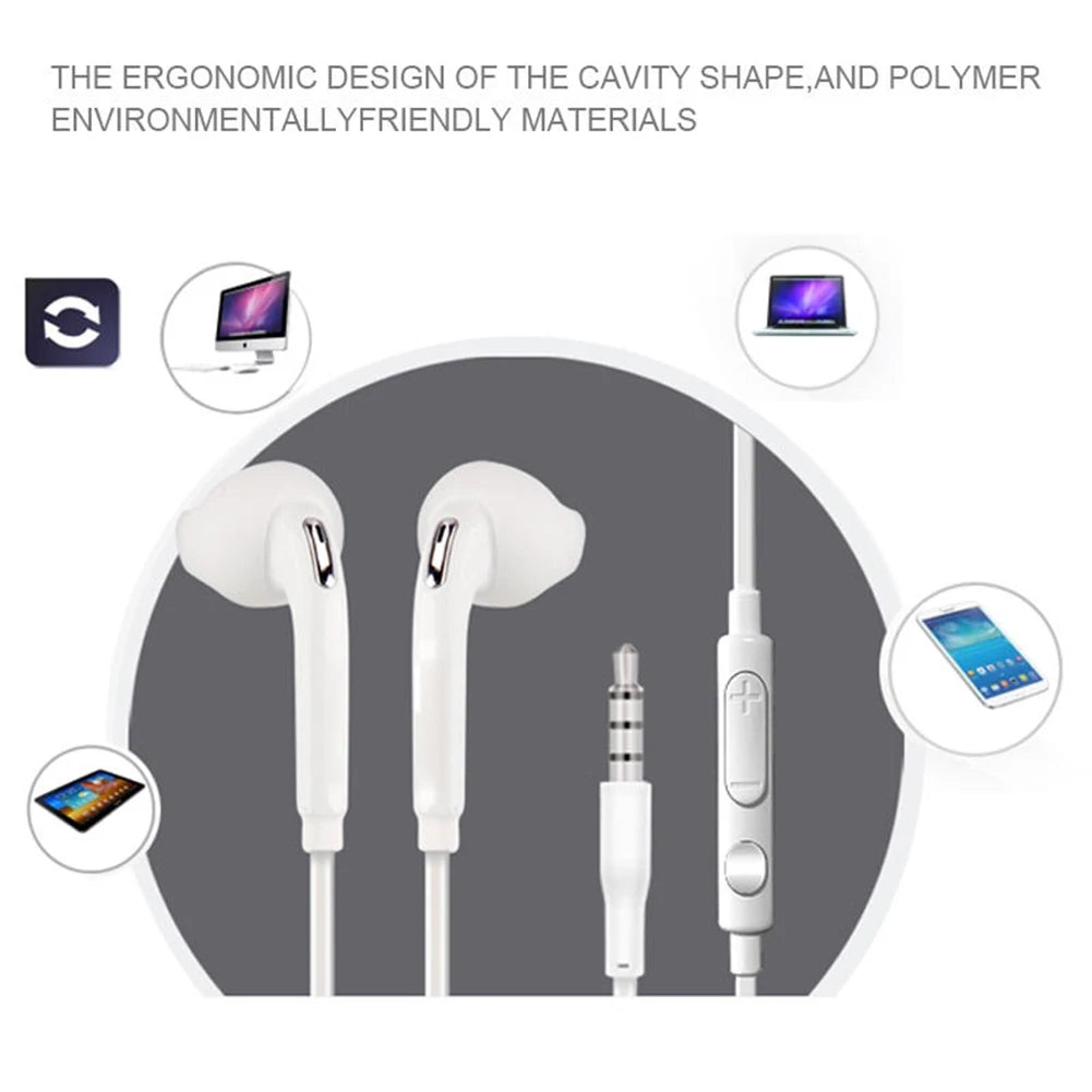 Wired Stereo Headset Game 3.5mm In-Ear Mic Volume Control Sport Wired Headset Universal Bass Call Headphones