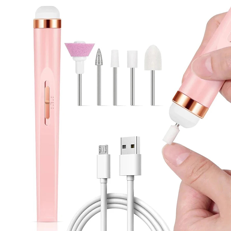 Manicure Kit, Electric 5-in-1 Advanced Nail Set, Professional Nail Art Machine with Light