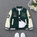 Spring Autumn Teens Cool Boys Coat Cartoon Bear Pattern Baseball Sports Jacket For 4-12 Years Children Casual Outerwear Clothing