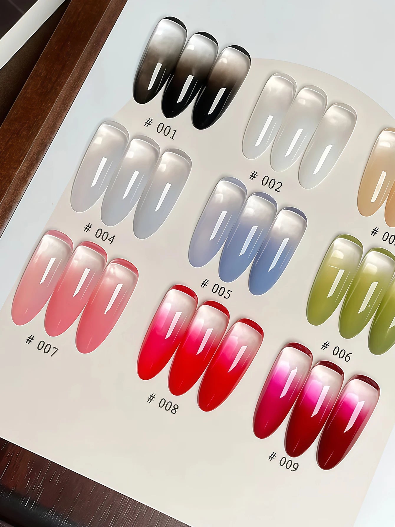 Manicure set, including 9 colors of solid nail polish, nail sponge + mini claw clip, new style , salon quality