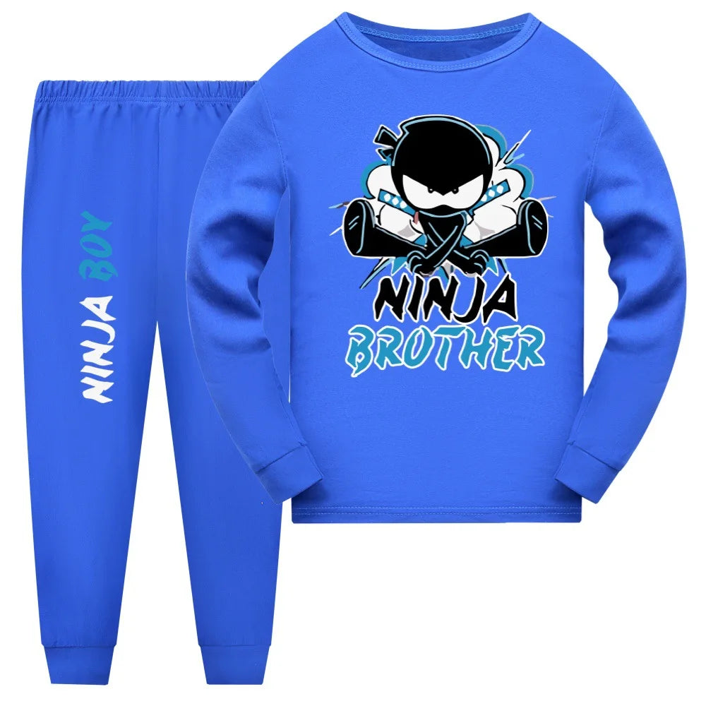 Pijama Ninja Kidz para Niños y Niñas — Algodón, Conjunto 2 Piezas