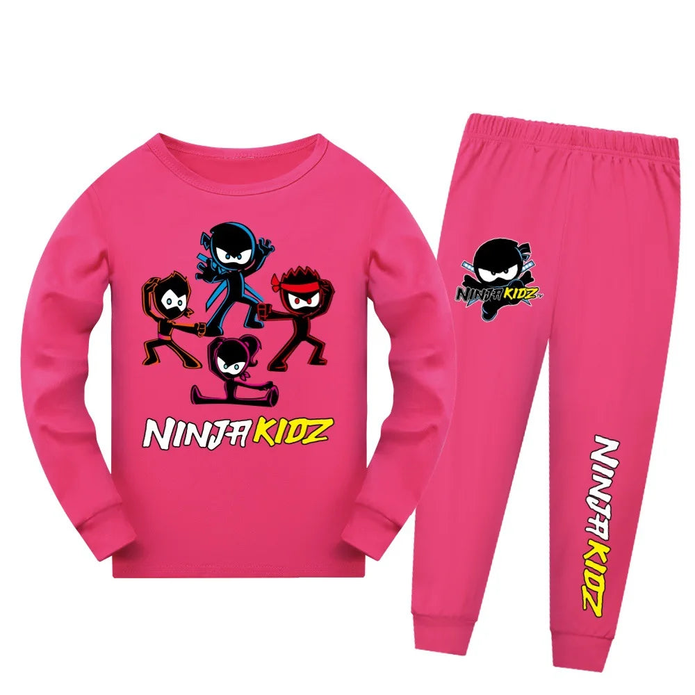 Pijama Ninja Kidz para Niños y Niñas — Algodón, Conjunto 2 Piezas