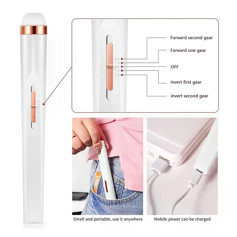 Manicure Kit, Electric 5-in-1 Advanced Nail Set, Professional Nail Art Machine with Light