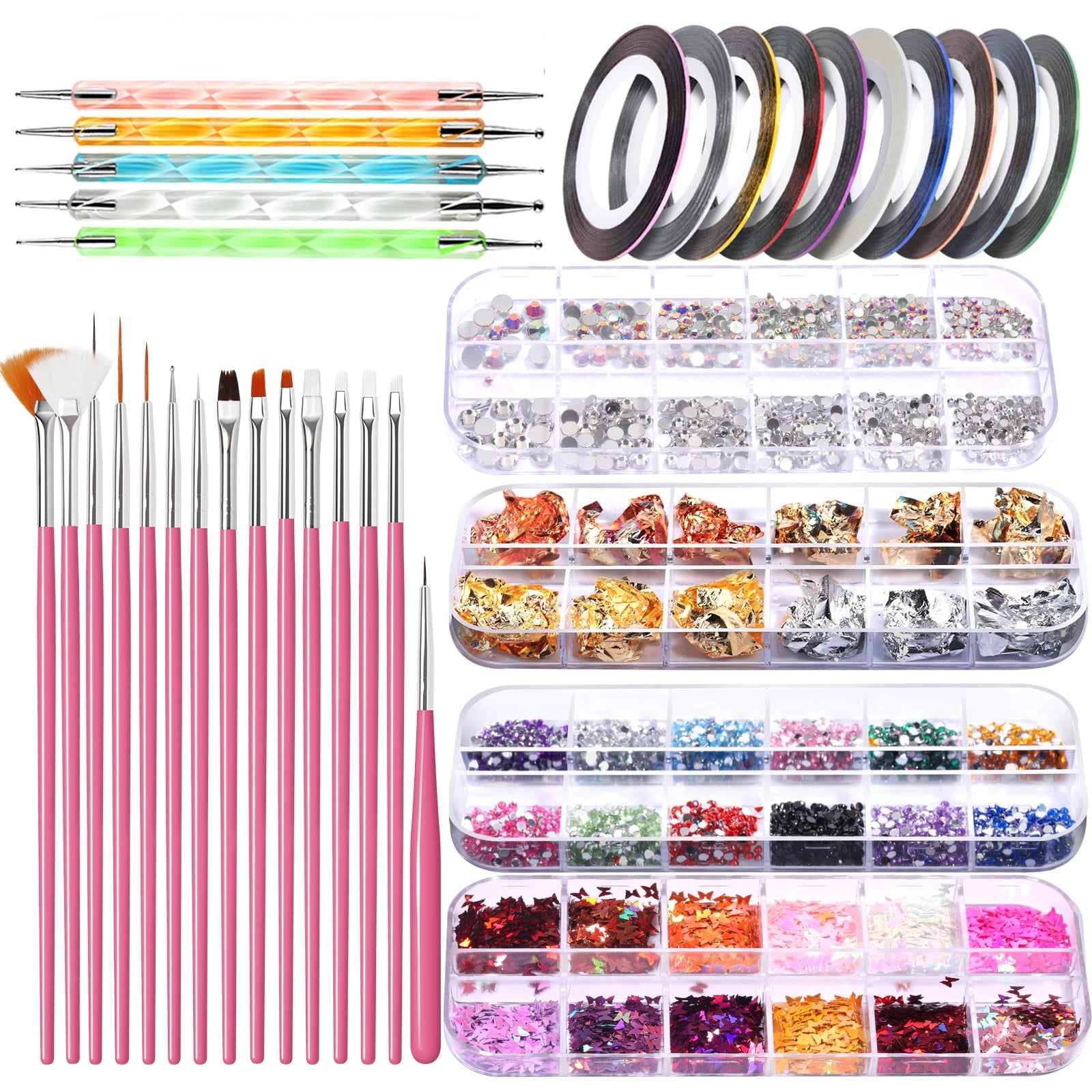 Manicure Set for Nail Polish Sequins Set Nail Decoration Nail Art Pen Nails Accessories Manicure Tools