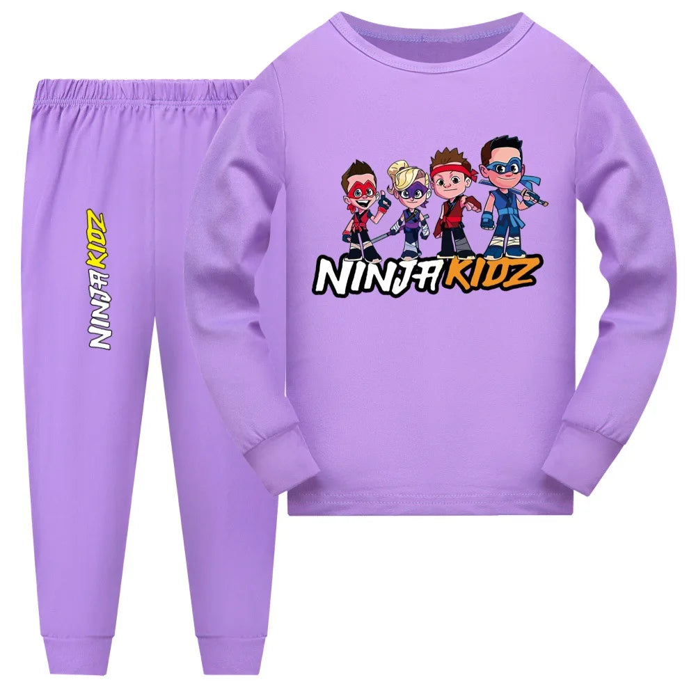 Pijama Ninja Kidz para Niños y Niñas — Algodón, Conjunto 2 Piezas