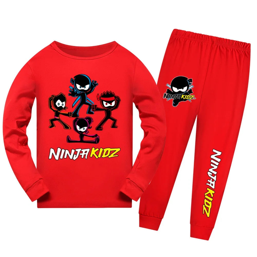 Pijama Ninja Kidz para Niños y Niñas — Algodón, Conjunto 2 Piezas