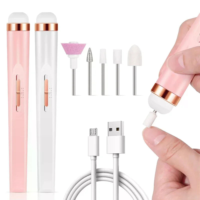 Manicure Kit, Electric 5-in-1 Advanced Nail Set, Professional Nail Art Machine with Light