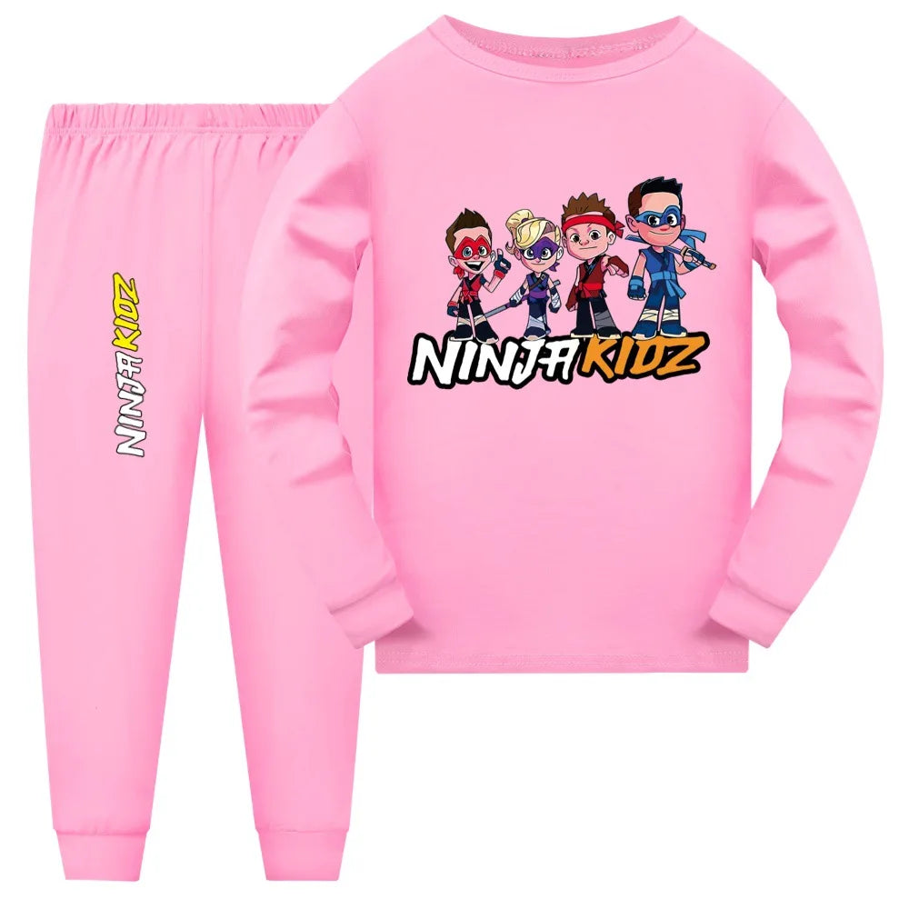 Pijama Ninja Kidz para Niños y Niñas — Algodón, Conjunto 2 Piezas