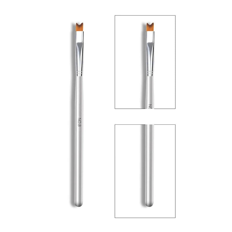 DIY French Manicure Brush, Home Use Nail Detail Brush for French Tips, Clean Up Cuticle, Nail Art Painting, Manicure Tools with