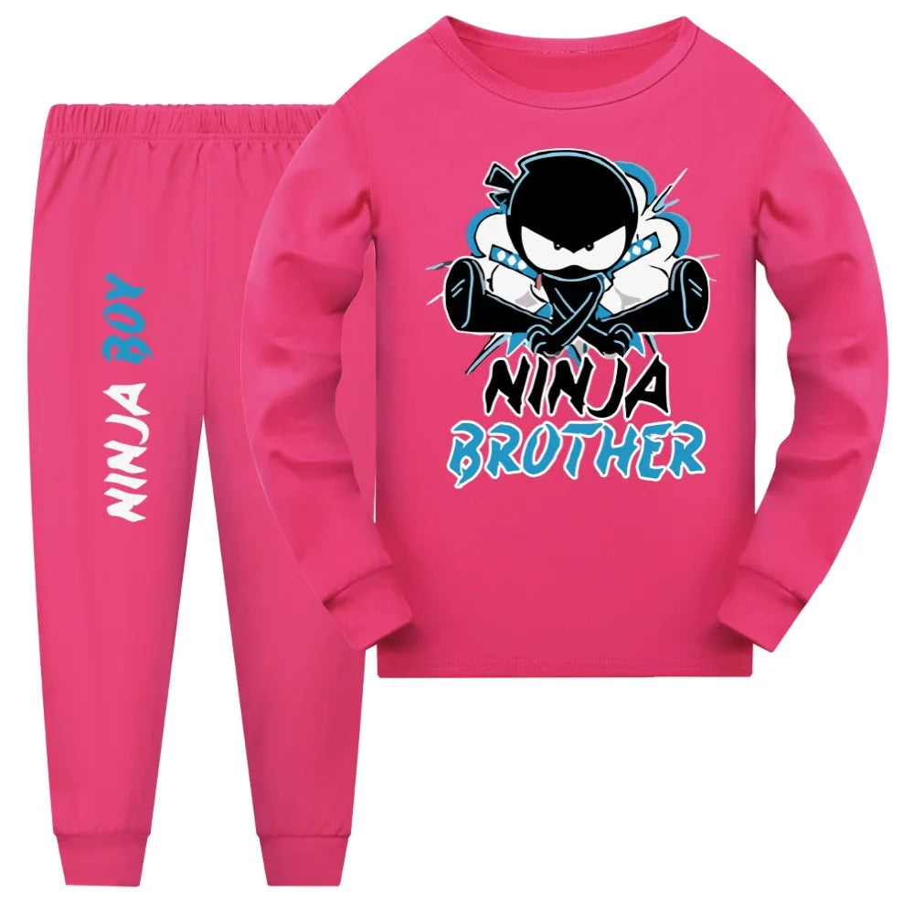 Pijama Ninja Kidz para Niños y Niñas — Algodón, Conjunto 2 Piezas