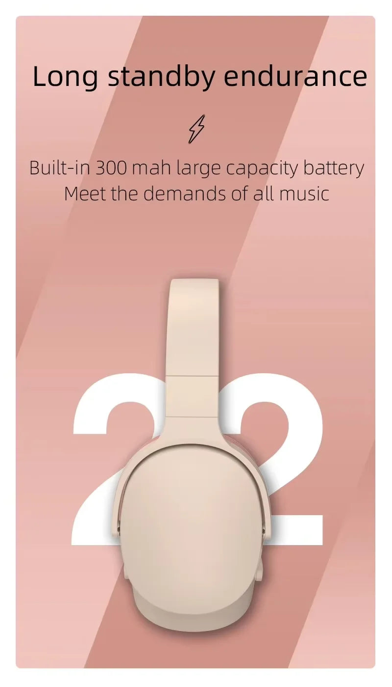Bluetooth 5.3 Headsets Gaming Headphones Dual Mode Wireless Earphones Foldable Noise Reduction Music Headsets For iPhone Xiaomi