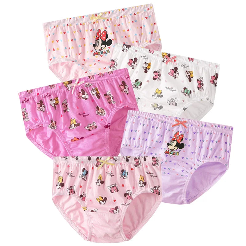 5 Pcs/Box Cotton Panties For Girls Cute Cartoon Character Kuromi Melody Girls Briefs Children Underwear Breathable Kids Knickers