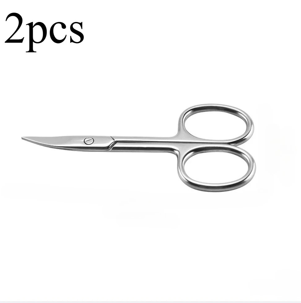 Professional Manicure Scissors Stainless Steel Cuticle Precision Beauty Grooming for Nail Facial Hair Eyebrow Eyelash Nose Hair