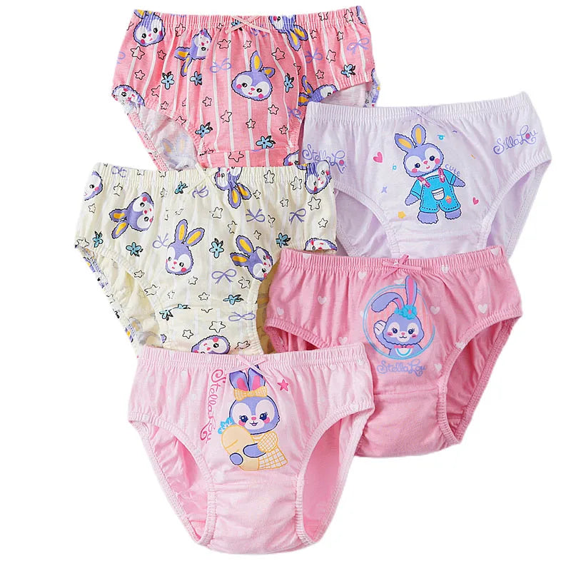 5 Pcs/Box Cotton Panties For Girls Cute Cartoon Character Kuromi Melody Girls Briefs Children Underwear Breathable Kids Knickers