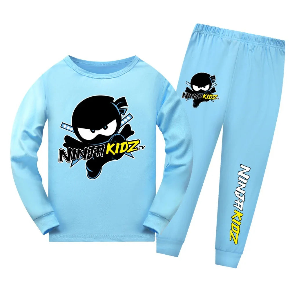 Cute Game NINJA KIDZ Children Pajamas Boys Pijama Cotton Clothes Set Sleepwear Kids Nightwear for Girls Toddler Outfits