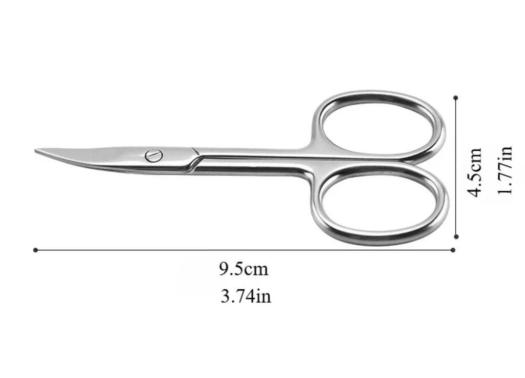 Professional Manicure Scissors Stainless Steel Cuticle Precision Beauty Grooming for Nail Facial Hair Eyebrow Eyelash Nose Hair