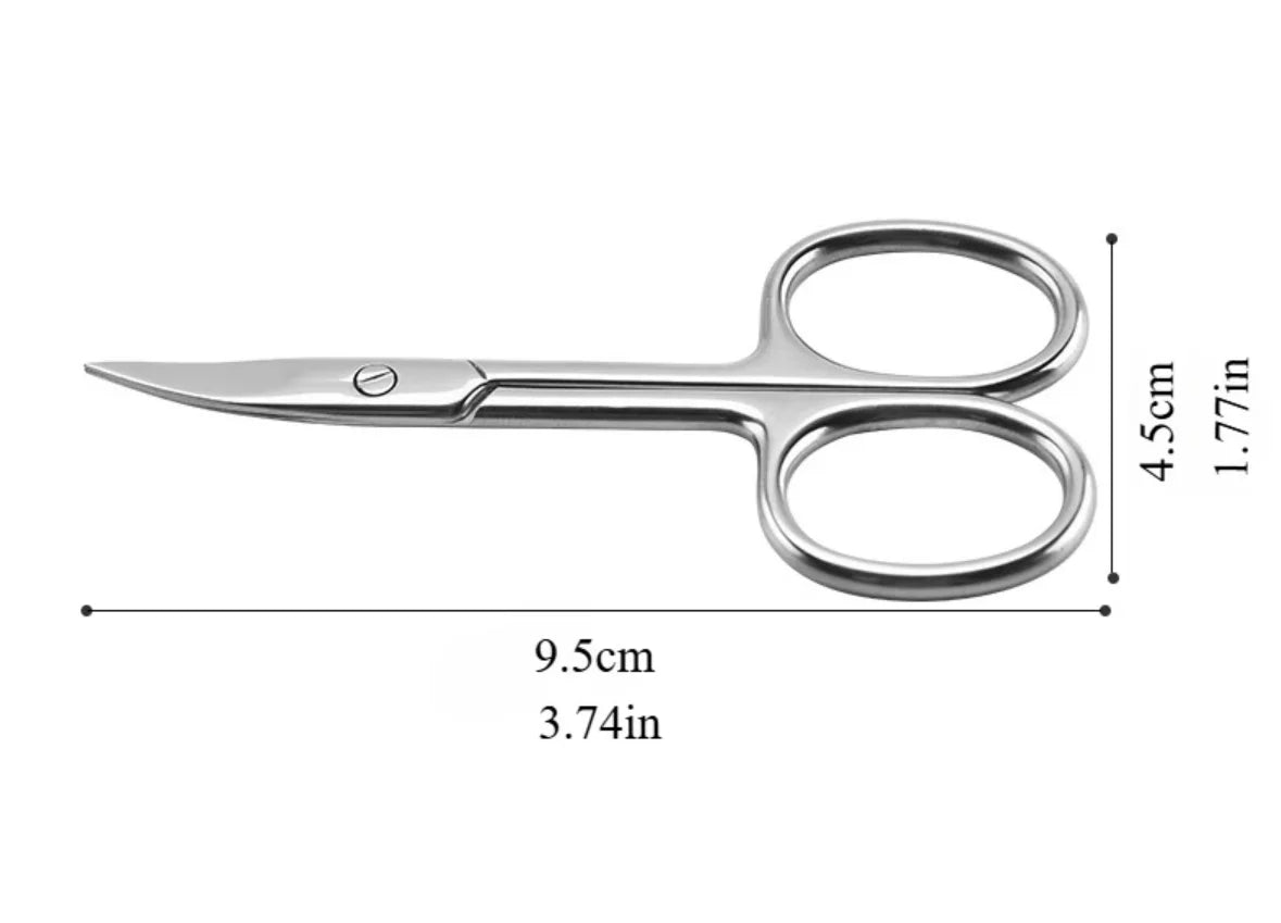 Professional Manicure Scissors Stainless Steel Cuticle Precision Beauty Grooming for Nail Facial Hair Eyebrow Eyelash Nose Hair
