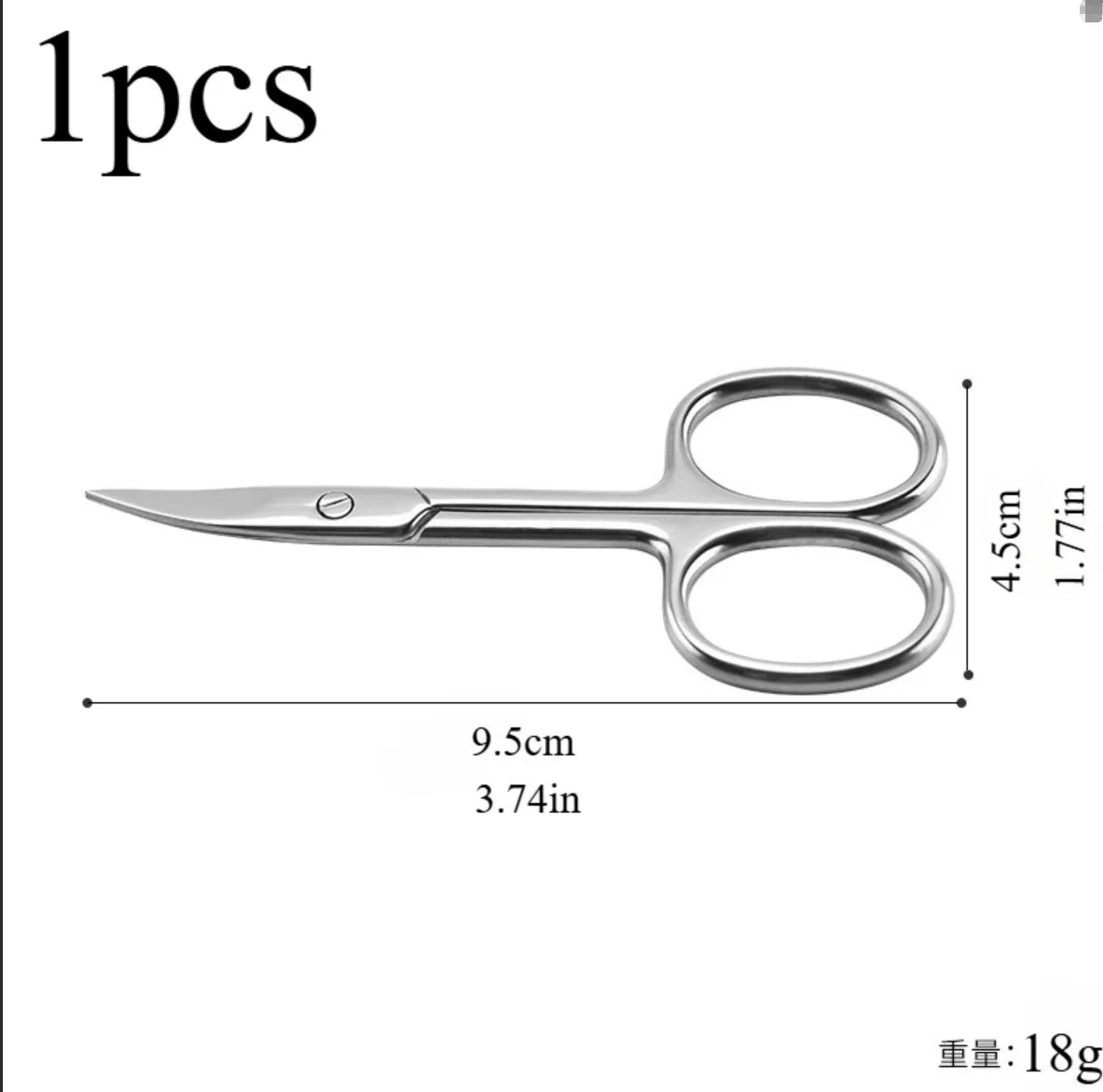 Professional Manicure Scissors Stainless Steel Cuticle Precision Beauty Grooming for Nail Facial Hair Eyebrow Eyelash Nose Hair