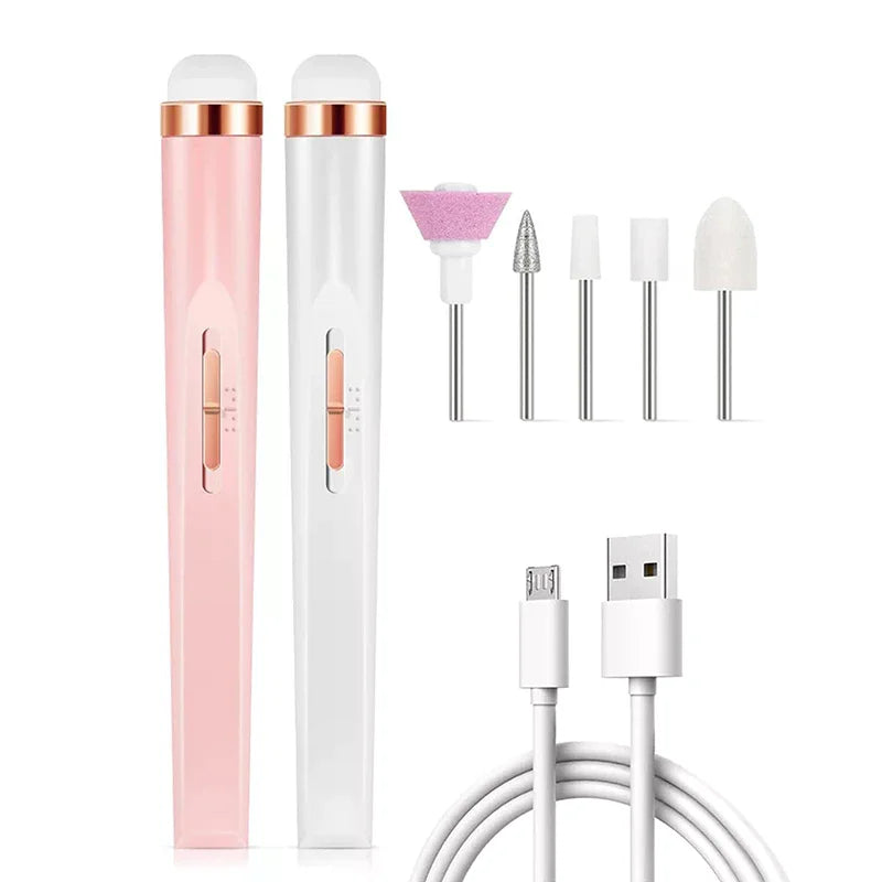 Manicure Kit, Electric 5-in-1 Advanced Nail Set, Professional Nail Art Machine with Light