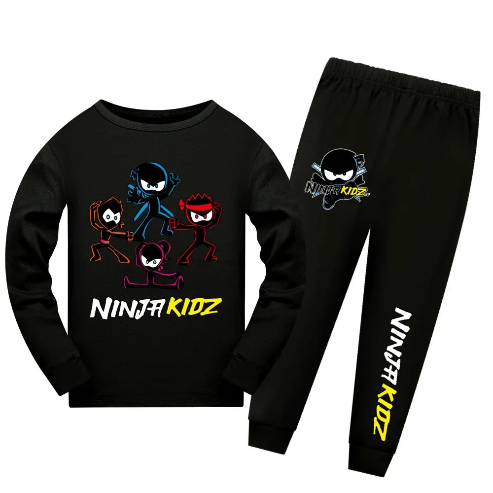 Pijama Ninja Kidz para Niños y Niñas — Algodón, Conjunto 2 Piezas