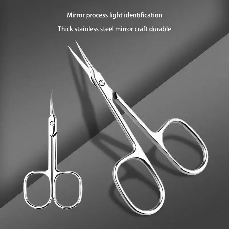 Manicure Scissors Cuticle Regrowth Cut Curved Tip Nail Pedicure Grooming Professional Stainless Steel Dead Skin Remover