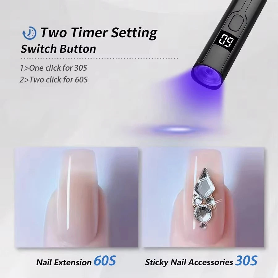Handheld Mini Portable Rechargeable Manicure Lamp UV Light Therapy Lamp