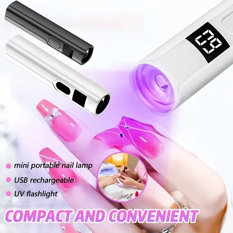 Handheld Mini Portable Rechargeable Manicure Lamp UV Light Therapy Lamp