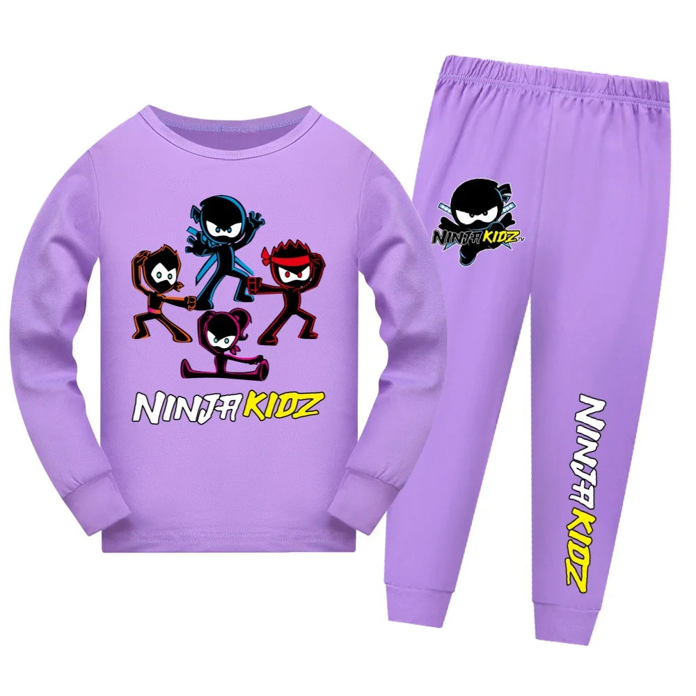Pijama Ninja Kidz para Niños y Niñas — Algodón, Conjunto 2 Piezas