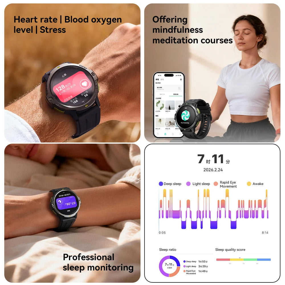 Dido AI Fit Pro Professional 24H Health Monitoring GPS Outdoor Smartwatch Heart Rate Blood Oxygen 3ATM Waterproof Smart Watches