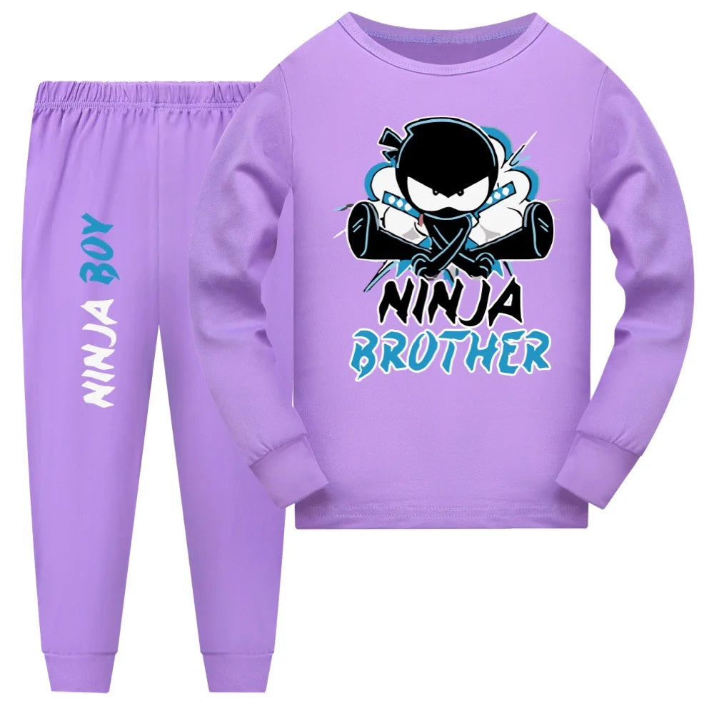 Pijama Ninja Kidz para Niños y Niñas — Algodón, Conjunto 2 Piezas